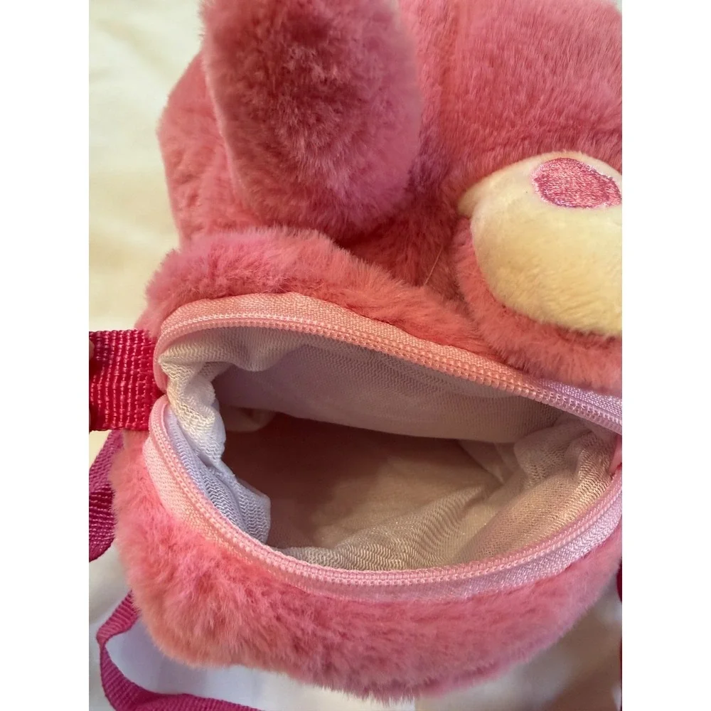 NWOT Labubu Pink plush full body crossbody bag adjustable straps